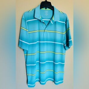 CHAPS GOLF Mens XL‎ Short Sleeve Polo Shirt Striped, Golf